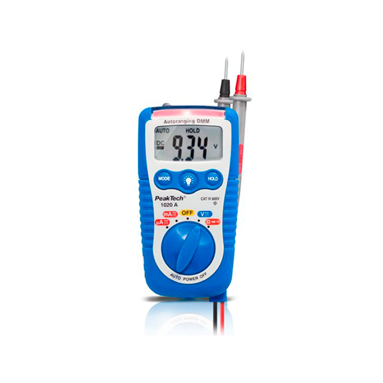 PeakTech P 1020 A: Multímetro Digital AC/DC 600V con Fusible Automático - Calidad y Precisión Garantizadas