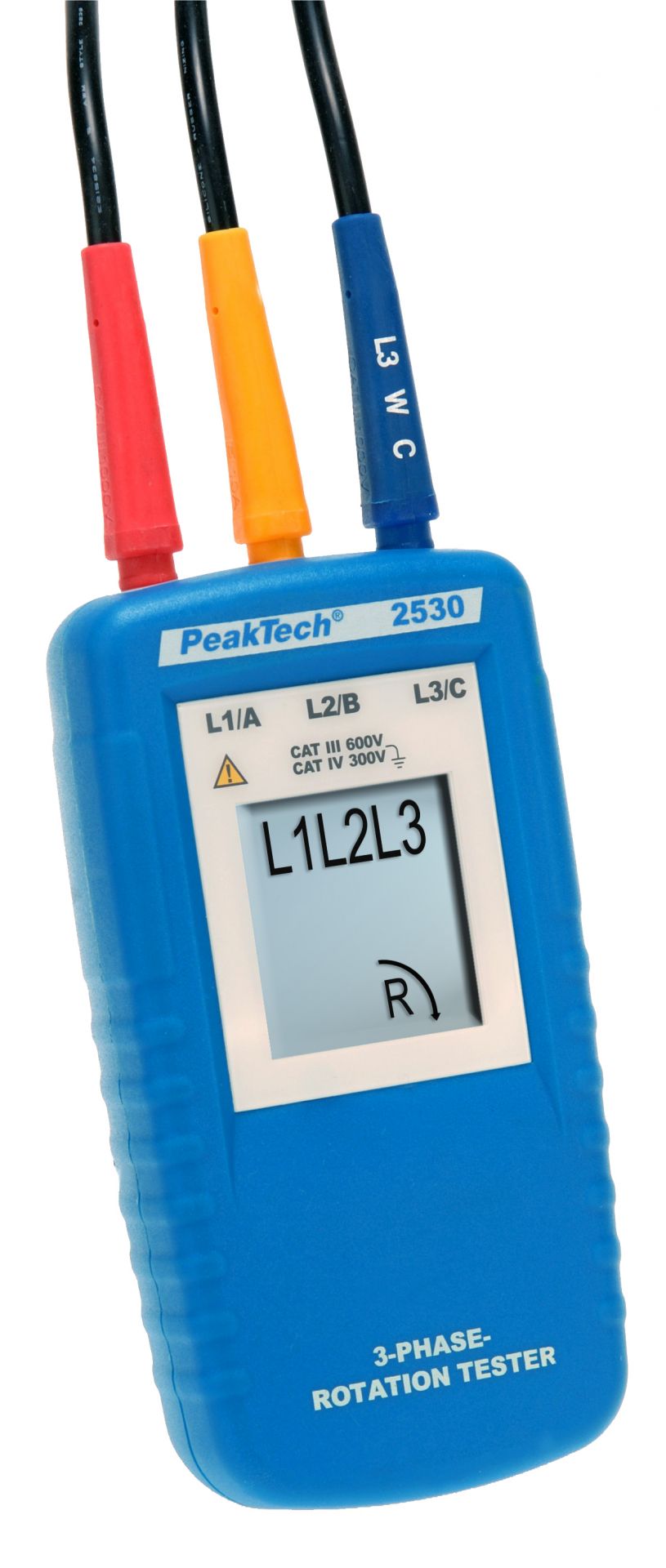Indicador de dirección de motor trifásico PeakTech P 2530 con pantalla LCD