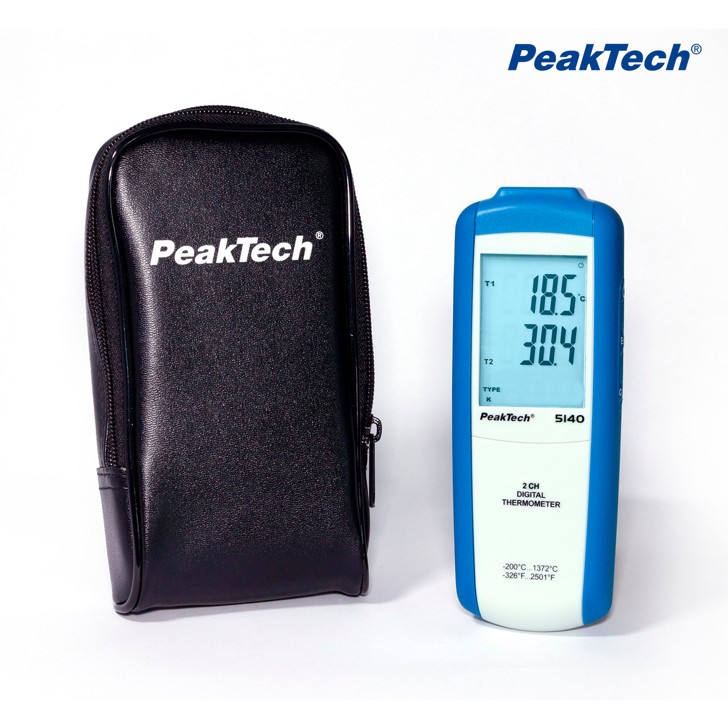 PeakTech® P 5140: Termómetro Digital de 2 Canales, Rango de -200 a +1372ºC - Image 4