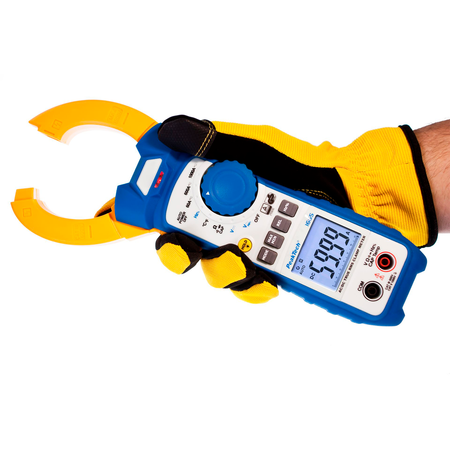Descubre la Pinza Amperimétrica PeakTech P 1665: TrueRMS, Pantalla de 6000 Cuentas, Medición de 1000A AC/DC - Image 3