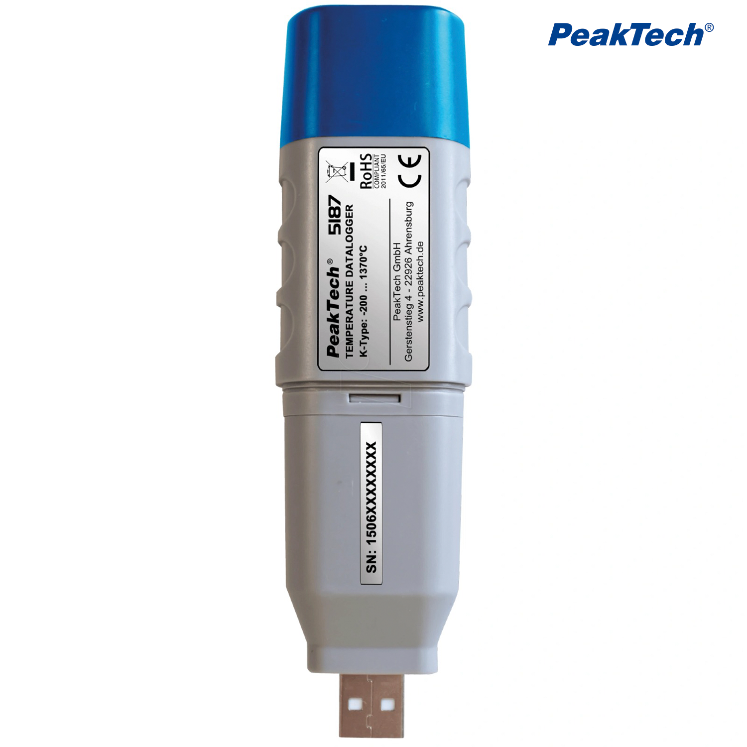PeakTech P 5187 Datalogger USB Tipo K de Temperatura, 32000 Puntos - Image 3