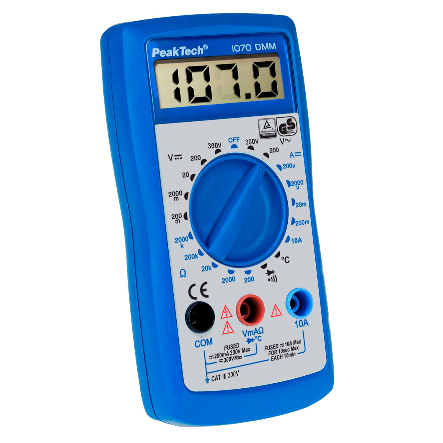 PeakTech P 1070 Multímetro Digital AC/DC 300V, LCD 2000 dígitos - Image 4