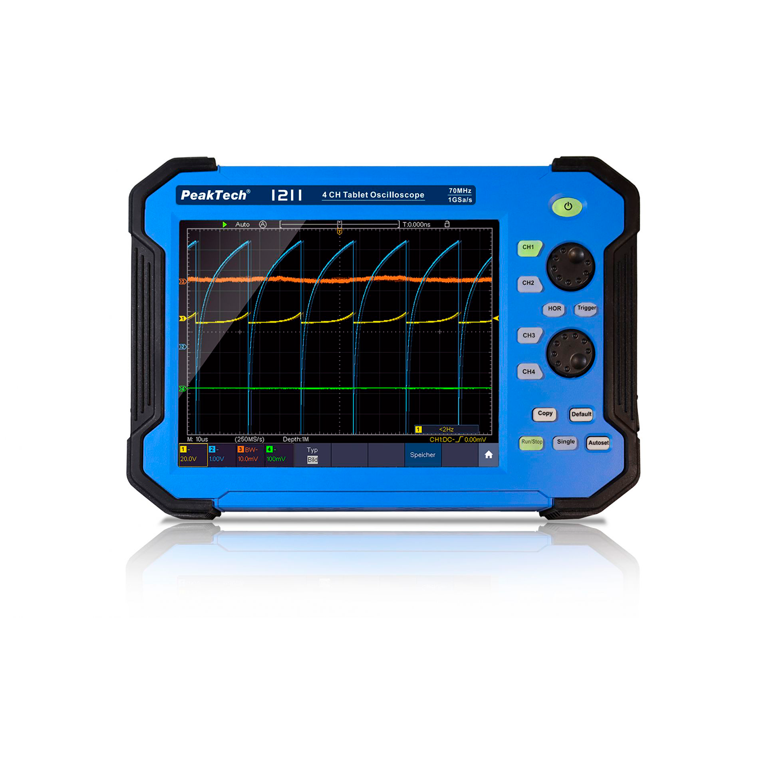 PeakTech P 1211 70 MHz / 4 CH, 1 GS/s Osciloscopio tablet