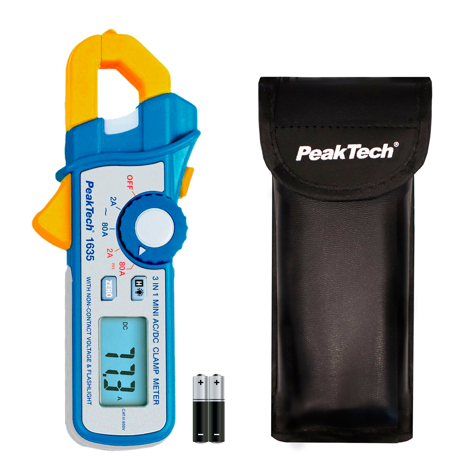 PeakTech P 1635 Pinza Corrientes Fuga 2/80 A AC/DC resolución 1mA - Image 2