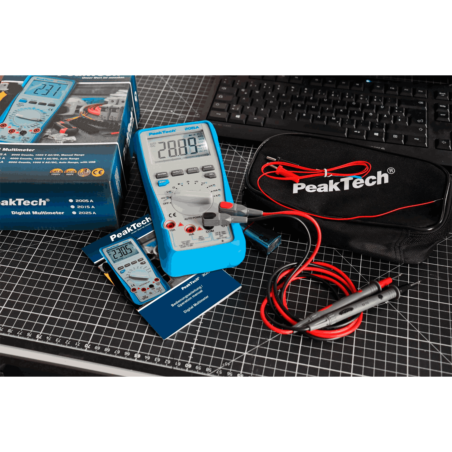 PeakTech P 2025 A Multímetro digital TrueRMS ~ 6.000 Counts ~ 1000V AC/DC ~ 10A AC/DC ~ USB - Image 3
