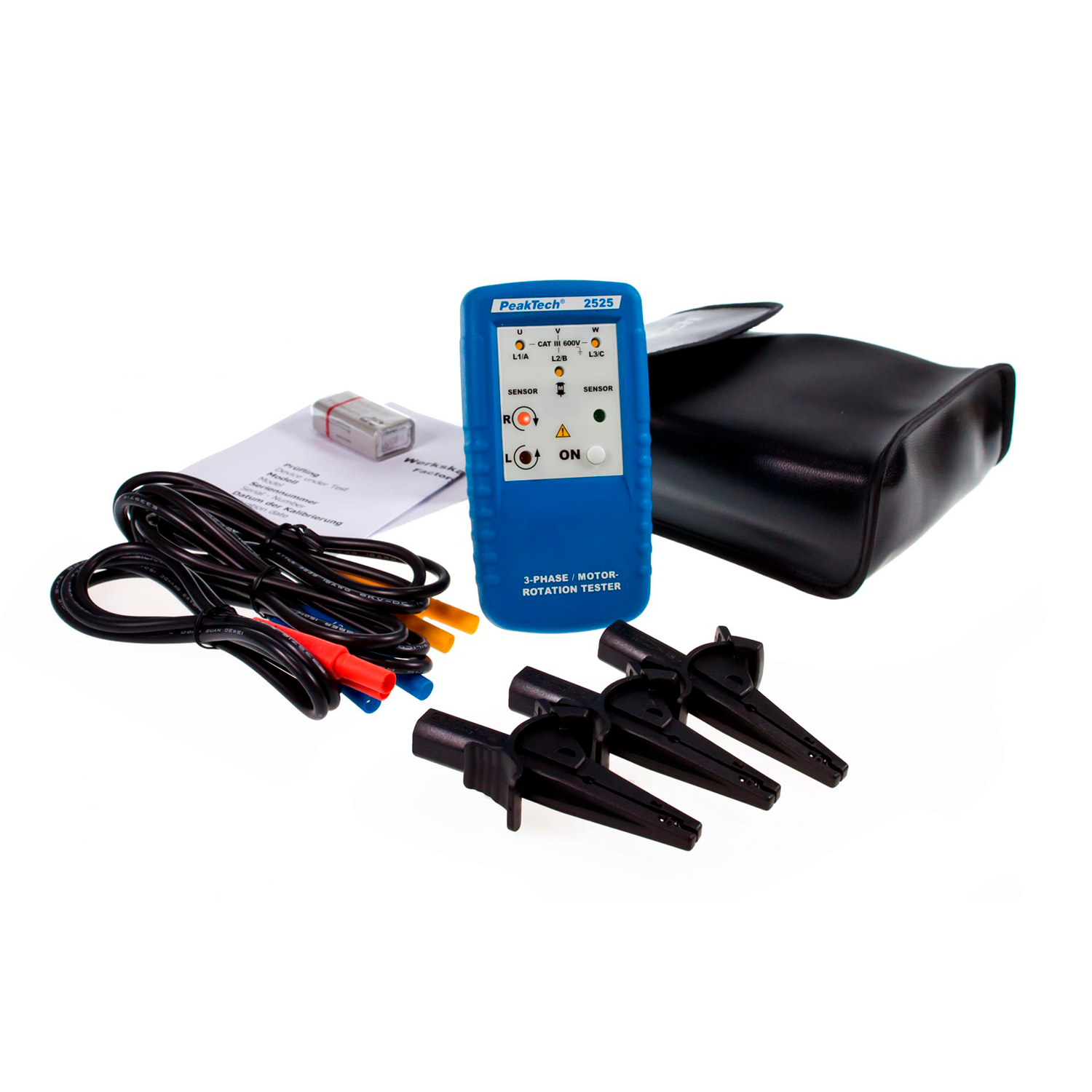 PeakTech P 2525 Indicador de dirección motor trifásico display LED - Image 2