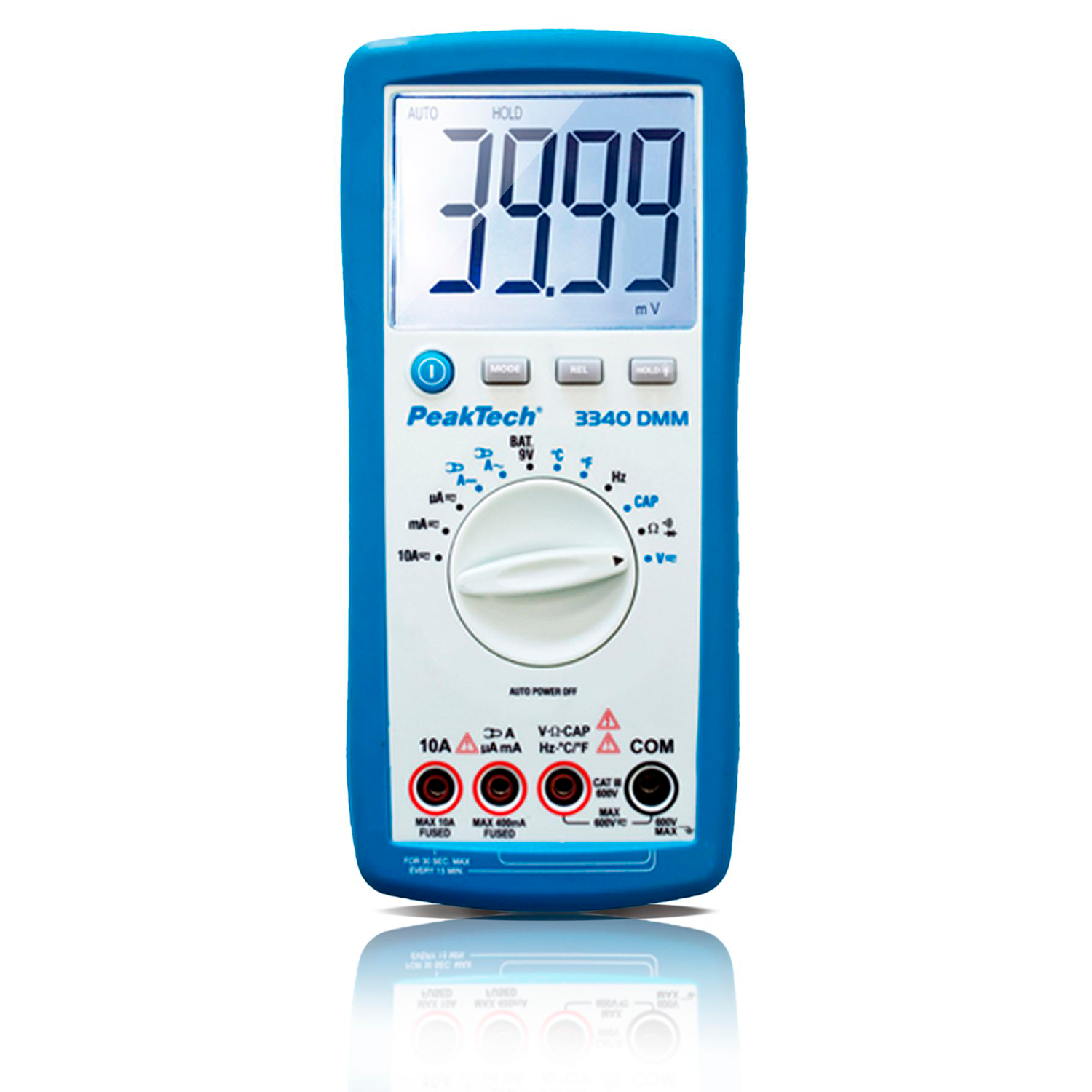 PeakTech P 3340 Multímetro Digital, 4000 cuentas, 600V AC/DC