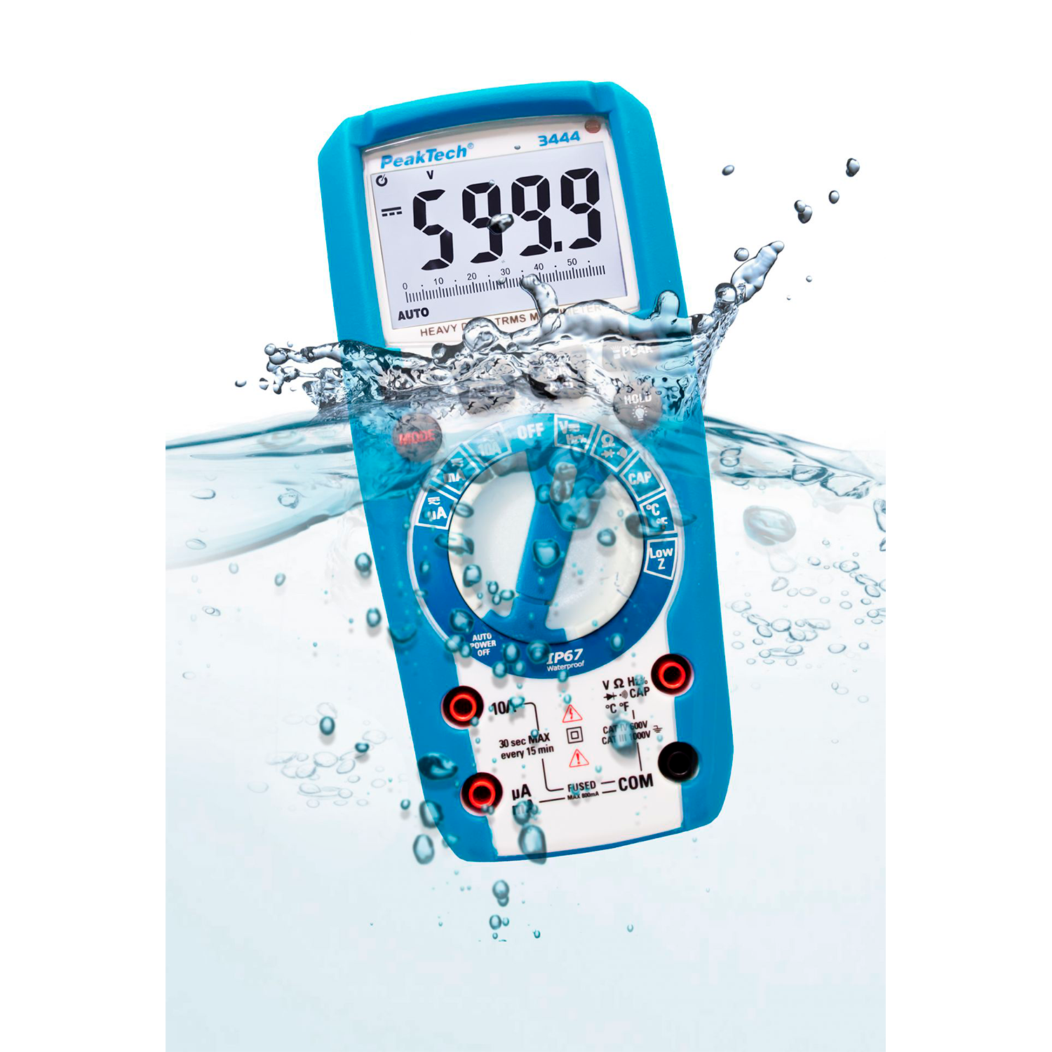 PeakTech P 3444 Multímetro Digital TrueRMS 6000 cuentas, IP67 - Image 4