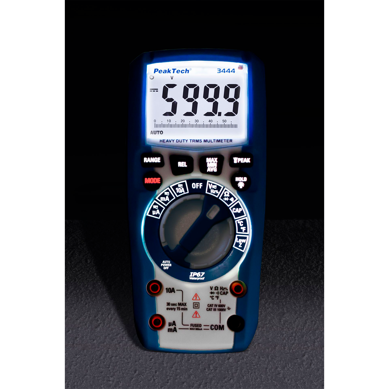 PeakTech P 3444 Multímetro Digital TrueRMS 6000 cuentas, IP67 - Image 2