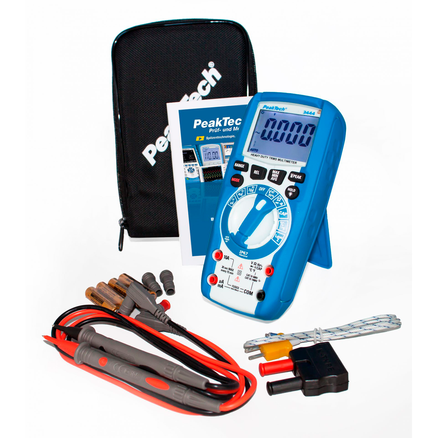 PeakTech P 3444 Multímetro Digital TrueRMS 6000 cuentas, IP67 - Image 3