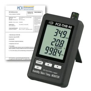 Termohigrómetro PCE-THB 40-ICA incl. certificado de calibración ISO