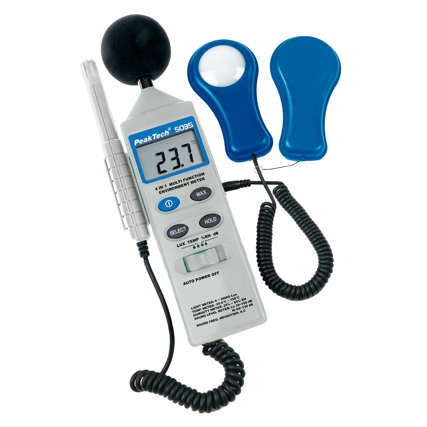 PeakTech P 5035 Medidor de Ambiente Multifunción