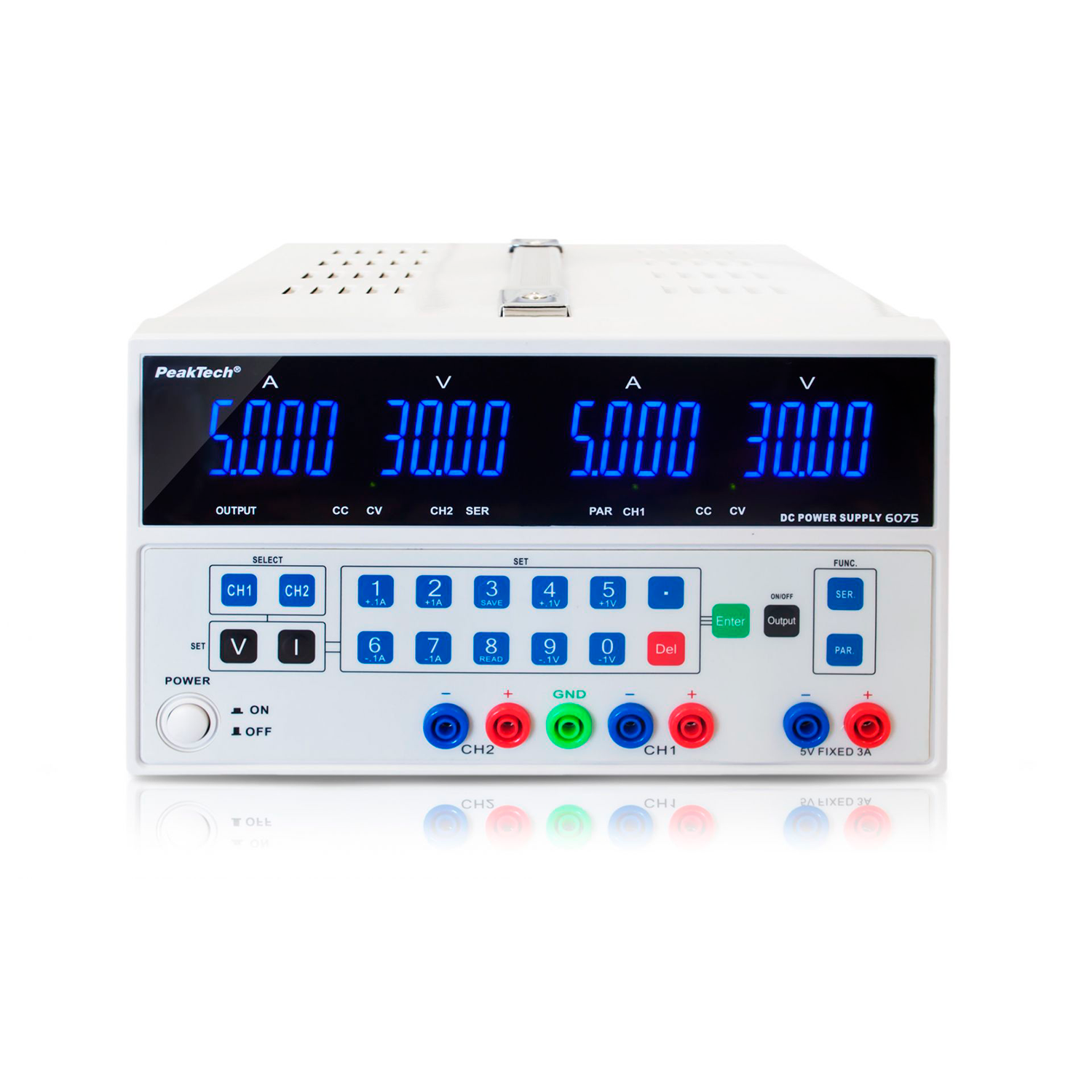 PeakTech P 6075 Fuente de Alimentación Digital de Laboratorio USB